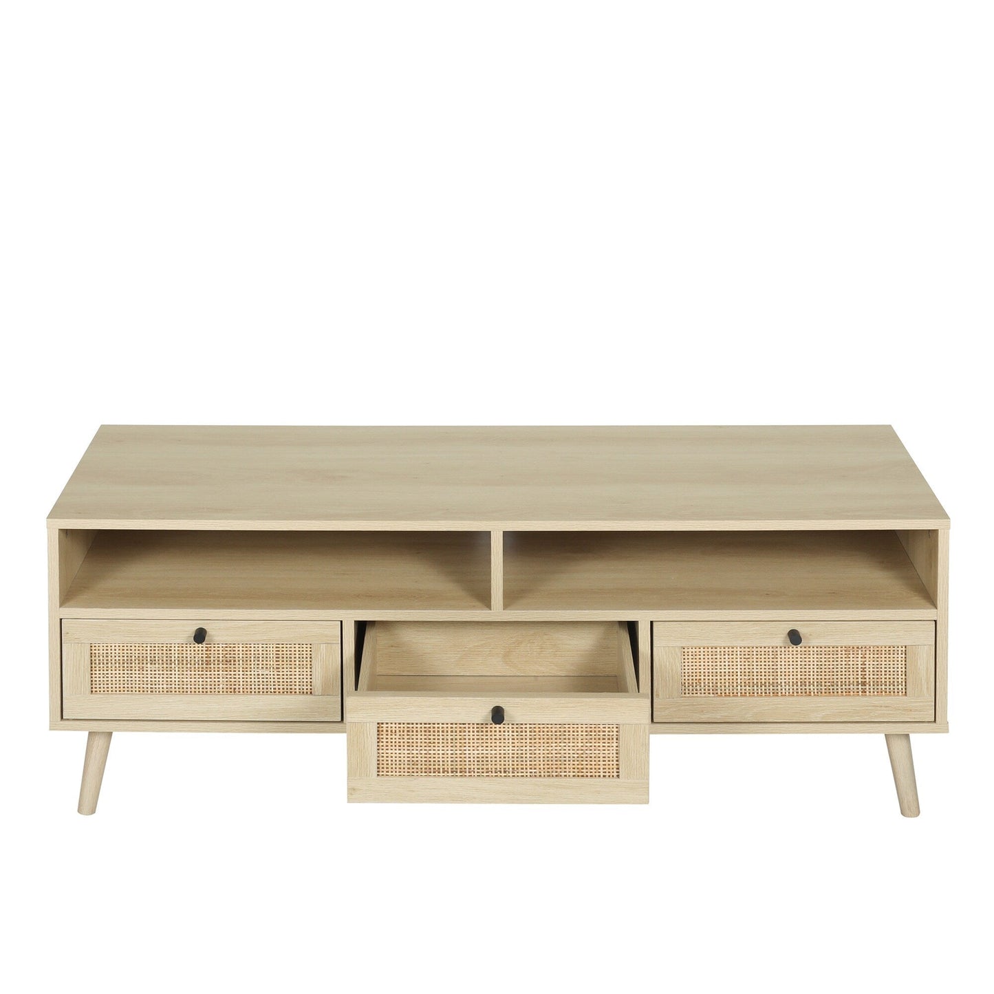 Fun Orange Modern/Contemporary Oak Tv Cabinet (Accommodates TVs up to 55-in)