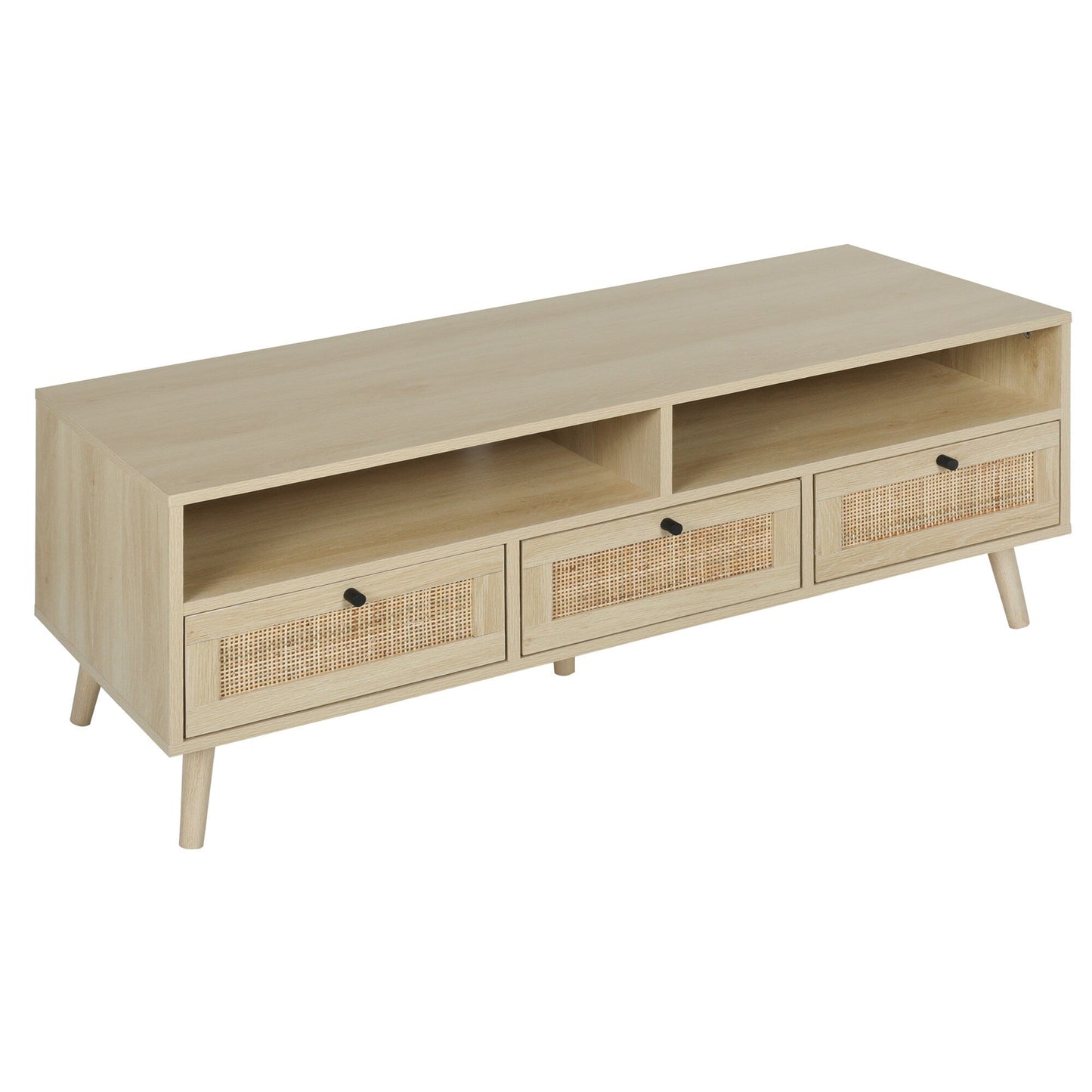 Fun Orange Modern/Contemporary Oak Tv Cabinet (Accommodates TVs up to 55-in)