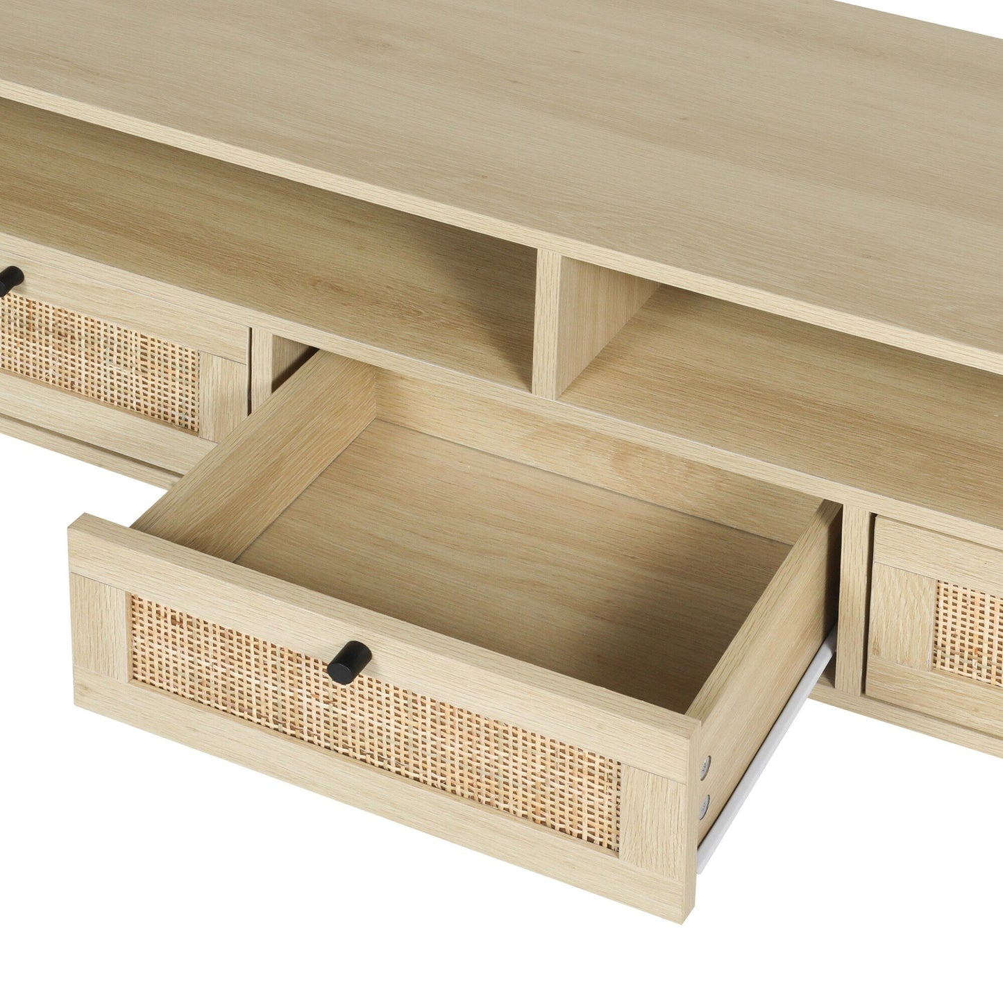Fun Orange Modern/Contemporary Oak Tv Cabinet (Accommodates TVs up to 55-in)