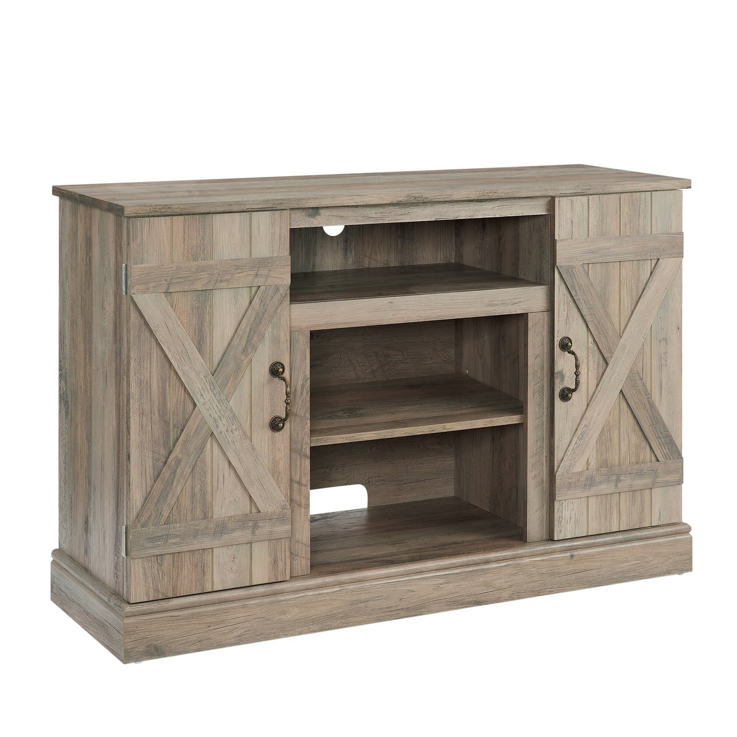 Fun Orange TV-STAND Farmhouse/Rustic Gray Wash Tv Cabinet (Accommodates TVs up to 50-in)