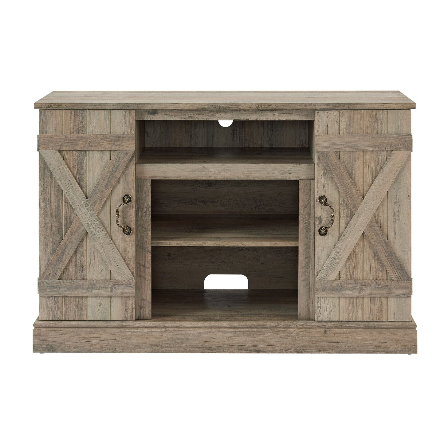 Fun Orange TV-STAND Farmhouse/Rustic Gray Wash Tv Cabinet (Accommodates TVs up to 50-in)