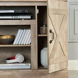 Fun Orange TV-STAND Farmhouse/Rustic Light Gray Tv Cabinet (Accommodates TVs up to 50-in)