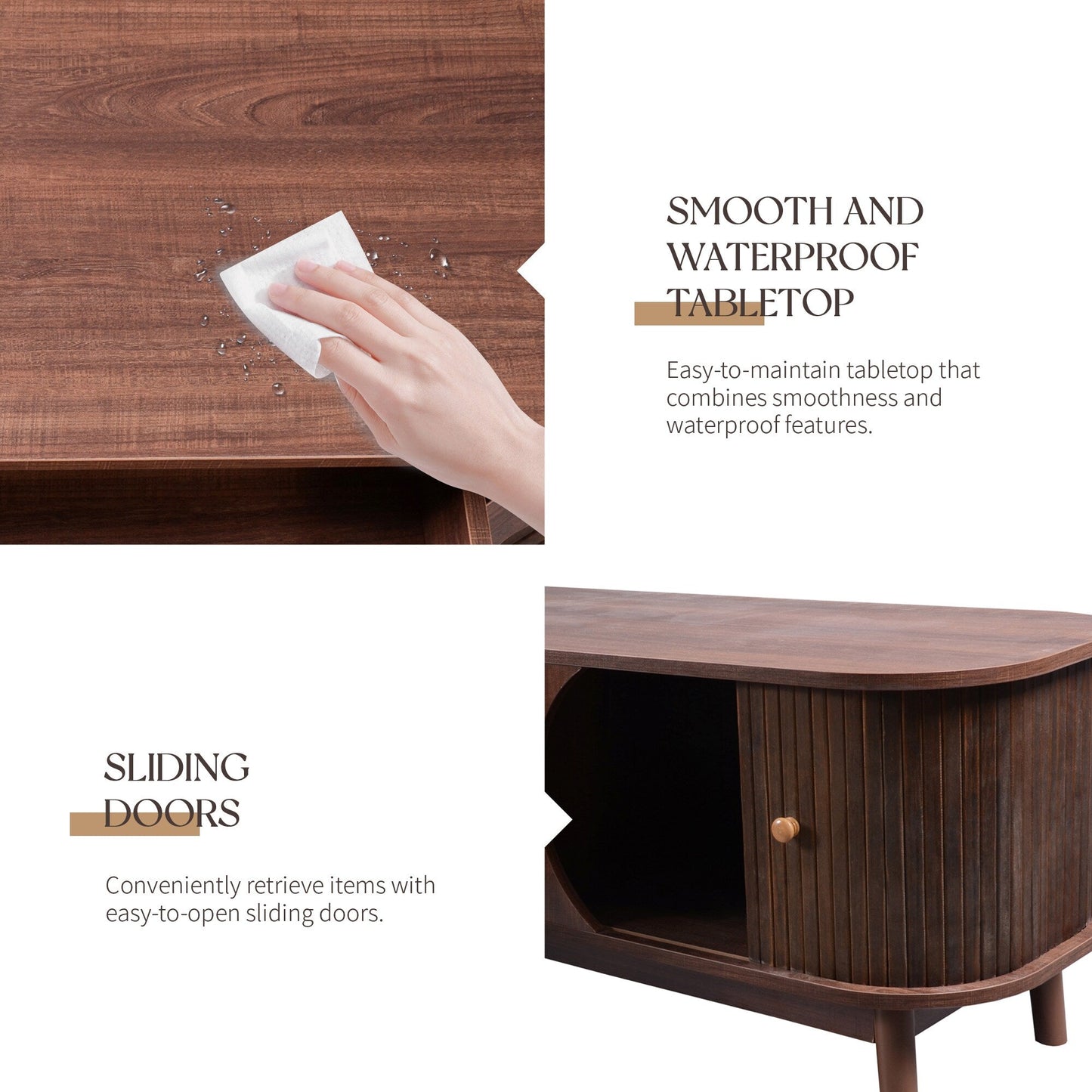 Fun Orange Modern/Contemporary Natural Wood+Brown Tv Cabinet (Accommodates TVs up to 70-in)