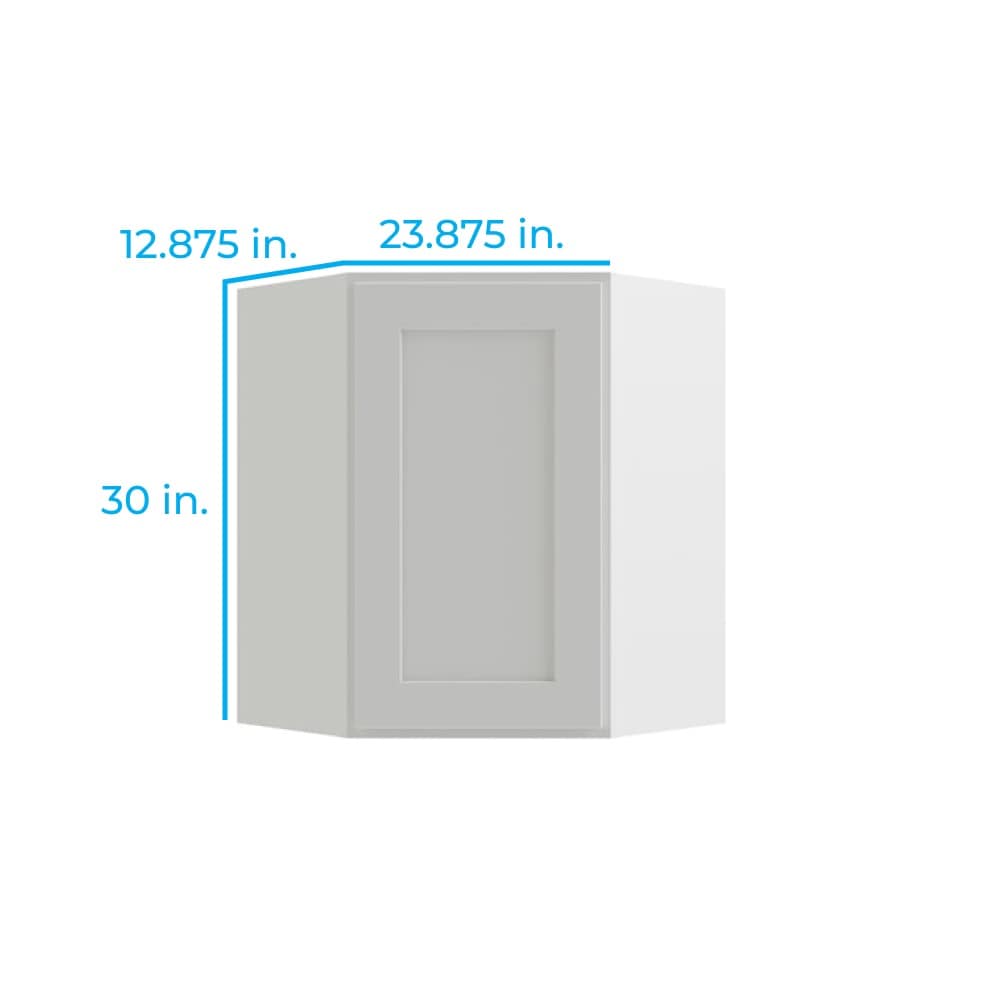 RELIABILT Parkstone 23.875-in W x 30-in H x 12-in D White Diagonal Wall Fully Assembled Plywood Cabinet (Shaker Door Style)