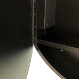 Forclover 26-in x 26-in Lighted LED Fog Free Surface/Recessed Mount Black Mirrored Round Medicine Cabinet