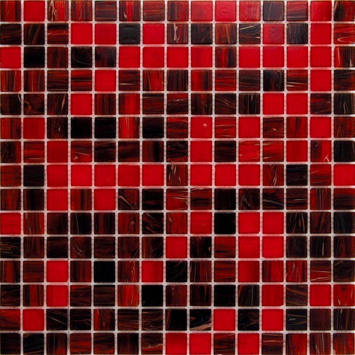 Apollo Tile Mingles Berry Red 12-in x 12-in Glossy Glass Uniform Squares Floor and Wall Tile (20-sq. ft/ Carton)