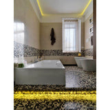 Apollo Tile Mingles Gray and Black 12-in x 12-in Glossy Glass Uniform Squares Floor and Wall Tile (20-sq. ft/ Carton)