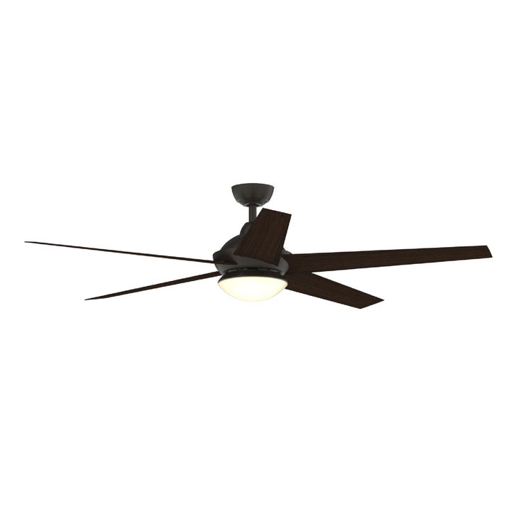 Fanimation Studio Collection Covert 64-in Aged Bronze LED Indoor/Outdoor Ceiling Fan with Remote, 5-Blade