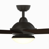 Fanimation Studio Collection Covert 64-in Aged Bronze LED Indoor/Outdoor Ceiling Fan with Light Kit and Remote, 5-Blade