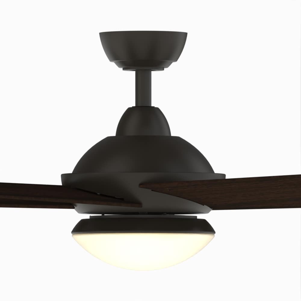Fanimation Studio Collection Covert 64-in Aged Bronze LED Indoor/Outdoor Ceiling Fan with Remote, 5-Blade