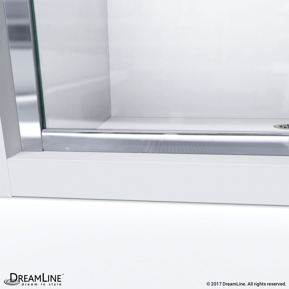 DreamLine Infinity-Z Chrome 3-Piece Alcove Shower Kit (Common: 32-in x 60-in; Actual: 32-in x 60-in)