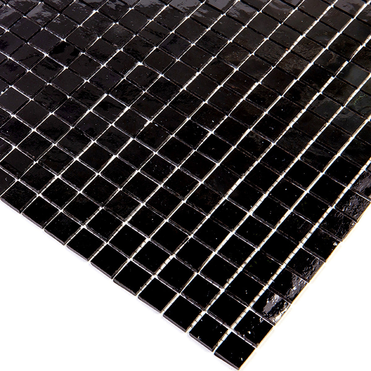 Apollo Tile Skosh Black 11-1/2-in x 11-1/2-in Glossy Glass Uniform Squares Floor and Wall Tile (18.69-sq. ft/ Carton)
