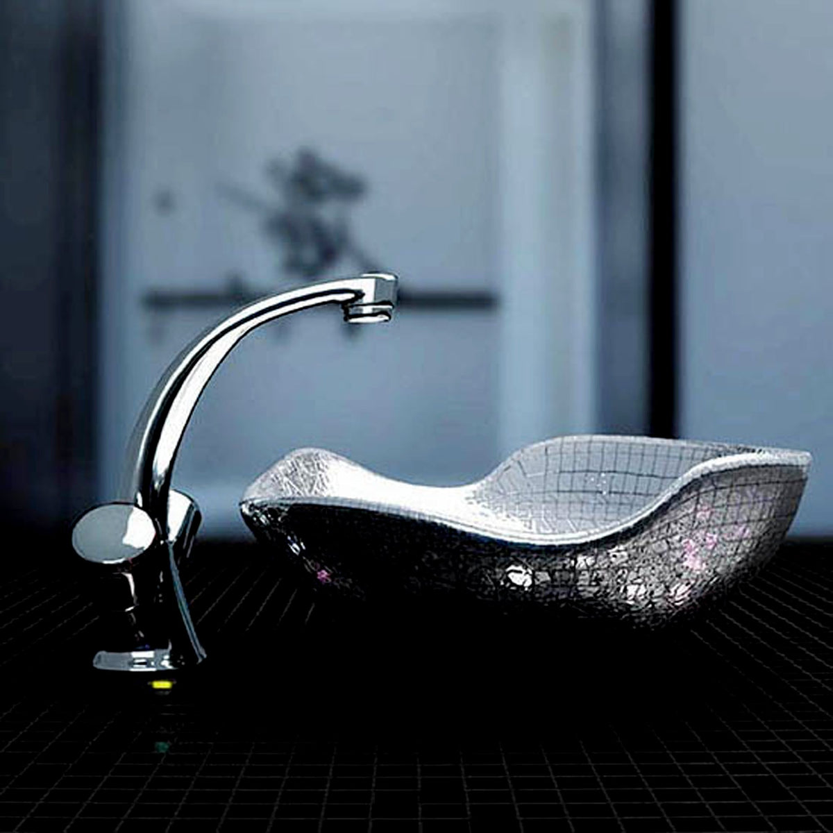 Apollo Tile Skosh Black 11-1/2-in x 11-1/2-in Glossy Glass Uniform Squares Floor and Wall Tile (18.69-sq. ft/ Carton)