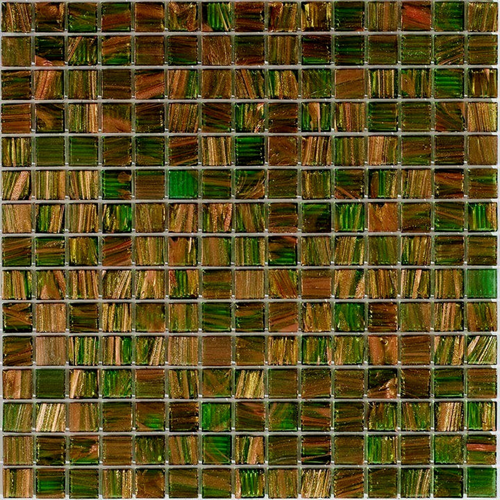 Apollo Tile Celestial Green and Gold 12-in x 12-in Glossy Glass Uniform Squares Floor and Wall Tile (20-sq. ft/ Carton)