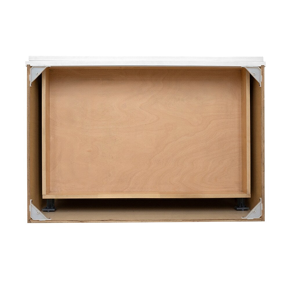 RELIABILT Fairplay 30-in W x 34.5-in H x 24-in D White 1-Drawer Base Ready To Assemble Plywood Cabinet (Recessed Panel Shaker Door Style)
