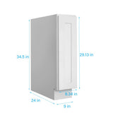 RELIABILT Fairplay 9-in W x 34.5-in H x 24-in D White Base Ready To Assemble Plywood Cabinet (Recessed Panel Shaker Door Style)