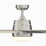 Fanimation Studio Collection Berlin 52-in Brushed Nickel LED Indoor/Outdoor Ceiling Fan with Remote (5-Blade)