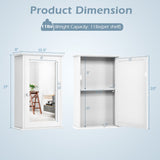 Goplus 6-in x 21-in x 13.5-in White Soft Close Bathroom Wall Cabinet
