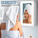 Goplus 6-in x 21-in x 13.5-in White Soft Close Bathroom Wall Cabinet