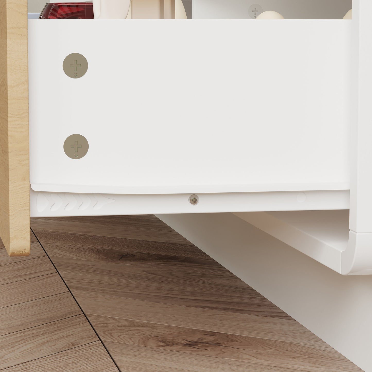 FUFU&GAGA Modern/Contemporary Brown Tv Cabinet Integrated Tv Mount (Accommodates TVs up to 70-in)