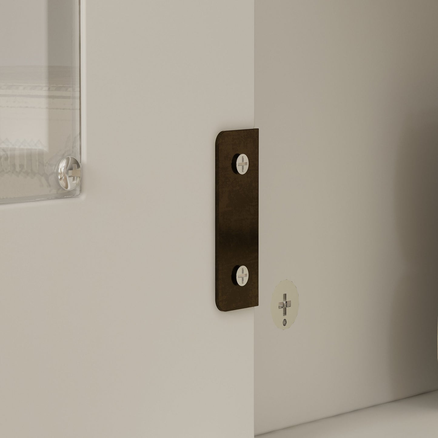 FUFU&GAGA Modern/Contemporary White Tv Cabinet Integrated Tv Mount (Accommodates TVs up to 60-in)