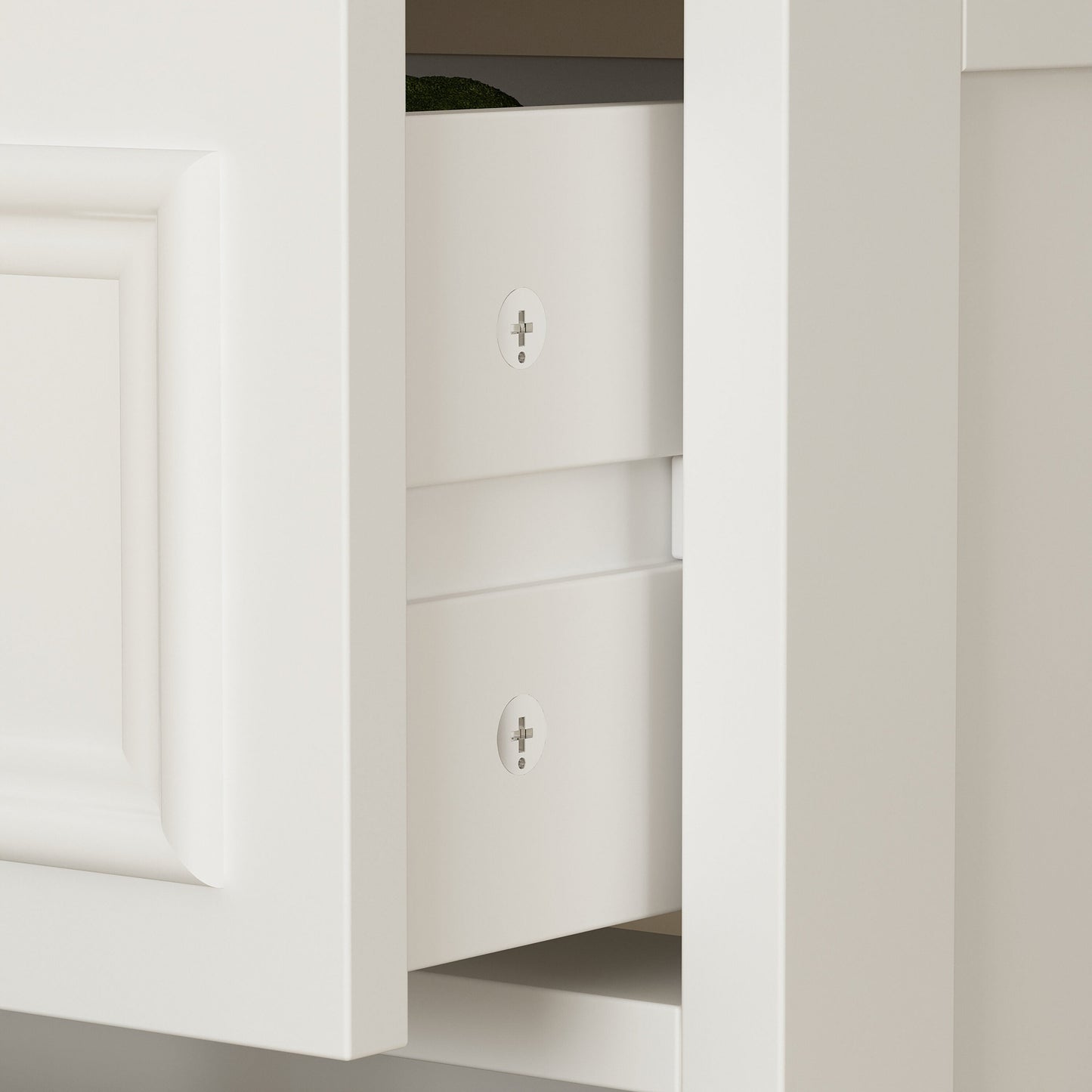 FUFU&GAGA Modern/Contemporary White Tv Cabinet Integrated Tv Mount (Accommodates TVs up to 60-in)