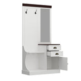 FUFU&GAGA Hall Tree Modern 35.4-in White Composite Hall Tree