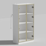 FUFU&GAGA Contemporary/Modern White Curio Cabinet with Wine Storage