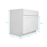 RELIABILT Fairplay 30-in W x 34.5-in H x 24-in D White 1-Drawer Base Ready To Assemble Plywood Cabinet (Recessed Panel Shaker Door Style)