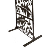HIGHLANDERHOME 7-ft H x 3-ft W Brown Metal Galvanized Iron Decorative Metal Lattice-top Privacy Fence Panel