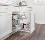 Rev-A-Shelf Two-Tier Pull-Out Baskets, 20.75 in W x 19 in H x 22 in D, Chrome, Soft-Close