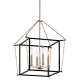 Kichler Eisley 4-Light Polished Nickel Modern/Contemporary Lantern Led, Medium Hanging Pendant Light