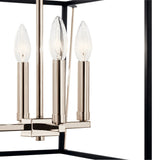Kichler Eisley 4-Light Polished Nickel Modern/Contemporary Lantern Led, Medium Hanging Pendant Light