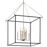 Kichler Eisley 8-Light Polished Nickel Modern/Contemporary Lantern Led, Large Hanging Pendant Light