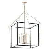 Kichler Eisley 8-Light Polished Nickel Modern/Contemporary Lantern Led, Large Hanging Pendant Light