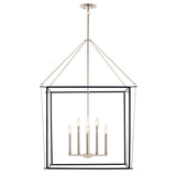 Kichler Eisley 8-Light Polished Nickel Modern/Contemporary Lantern Led, Large Hanging Pendant Light