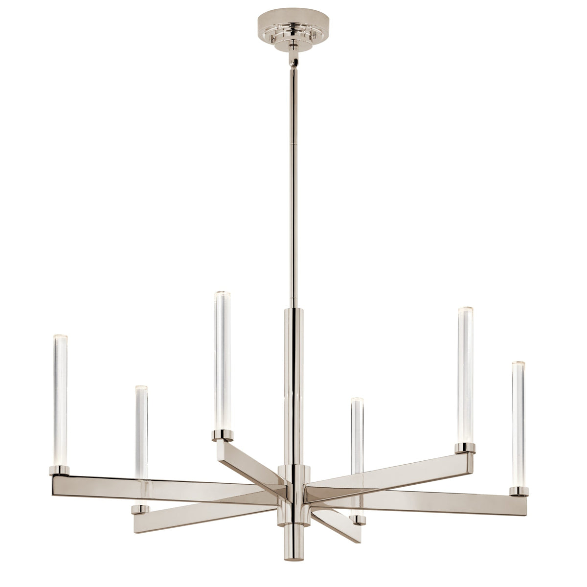 Kichler Sycara 6-Light Polished Nickel Modern/Contemporary Led Crystal Chandelier