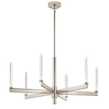 Kichler Sycara 6-Light Polished Nickel Modern/Contemporary Led Crystal Chandelier