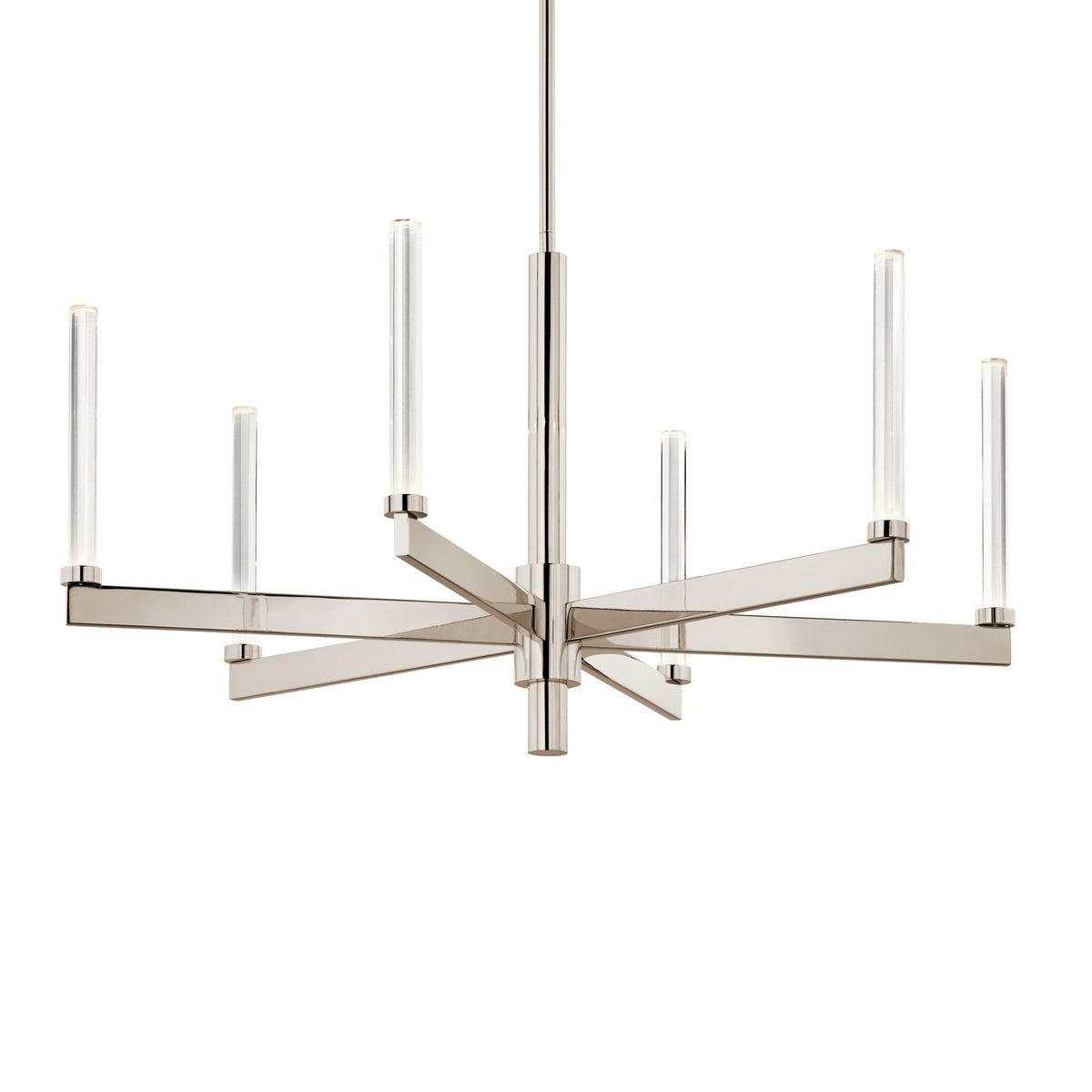 Kichler Sycara 6-Light Polished Nickel Modern/Contemporary Led Crystal Chandelier