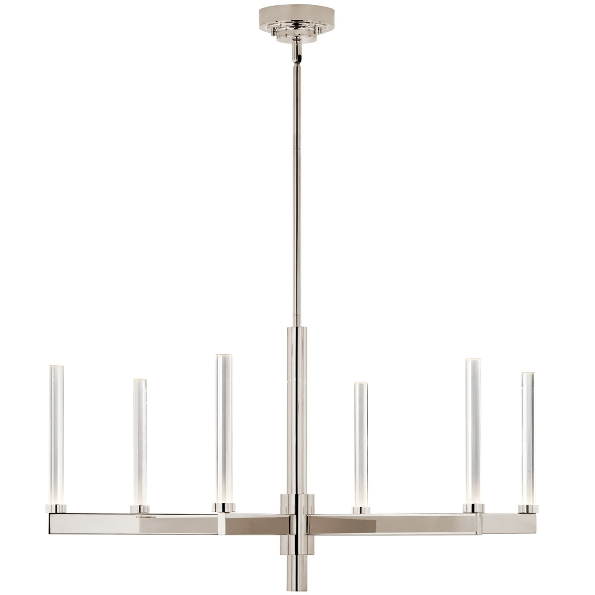 Kichler Sycara 6-Light Polished Nickel Modern/Contemporary Led Crystal Chandelier