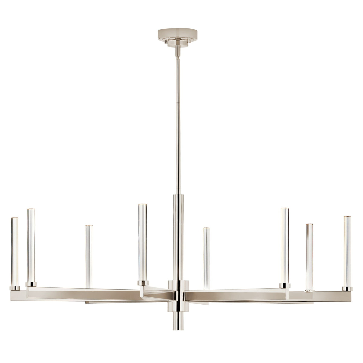 Kichler Sycara 8-Light Polished Nickel Modern/Contemporary Led Crystal Chandelier