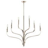 Kichler Livadia 6-Light Polished Nickel Modern/Contemporary Bare Bulb Chandelier