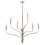 Kichler Livadia 6-Light Polished Nickel Modern/Contemporary Bare Bulb Chandelier