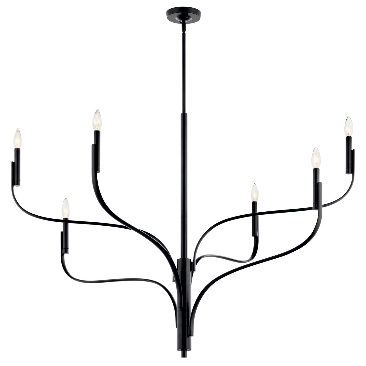 Kichler Livadia 6-Light Black Modern/Contemporary Bare Bulb Chandelier