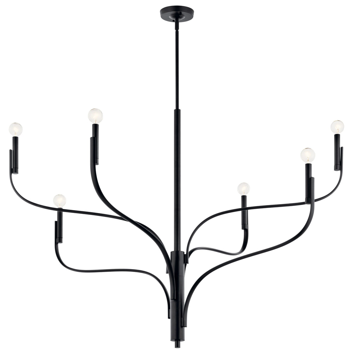 Kichler Livadia 6-Light Black Modern/Contemporary Bare Bulb Chandelier