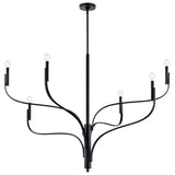 Kichler Livadia 6-Light Black Modern/Contemporary Bare Bulb Chandelier