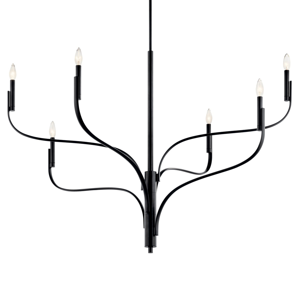Kichler Livadia 6-Light Black Modern/Contemporary Bare Bulb Chandelier