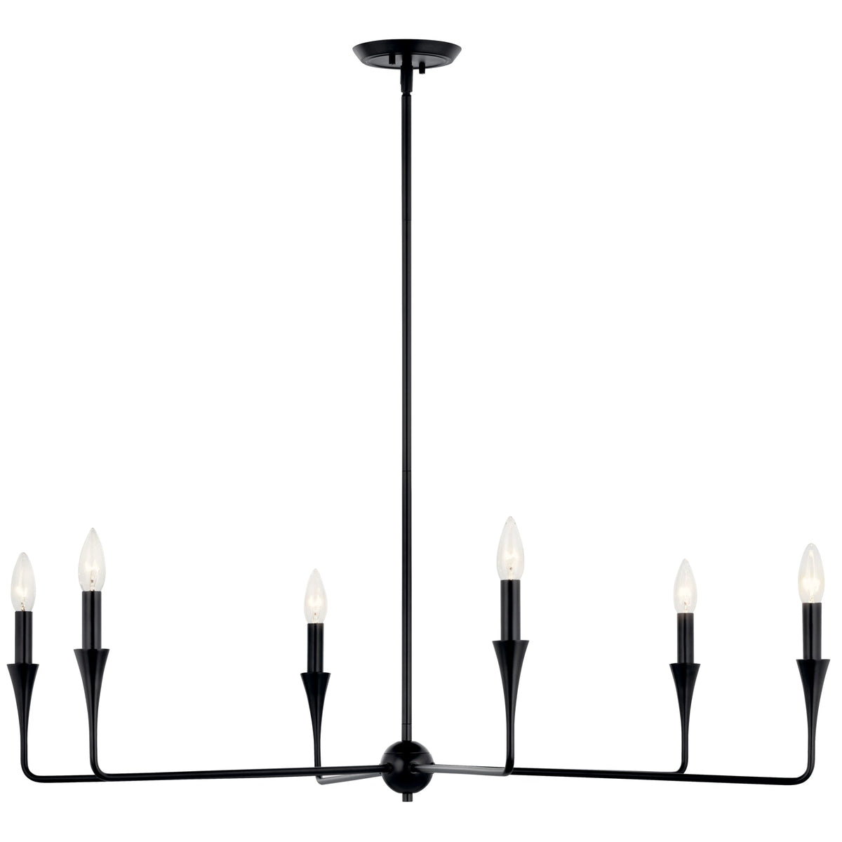 Kichler Alvaro 6-Light Black Modern/Contemporary Bare Bulb Chandelier