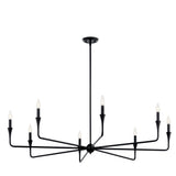 Kichler Alvaro 8-Light Black Modern/Contemporary Bare Bulb Chandelier