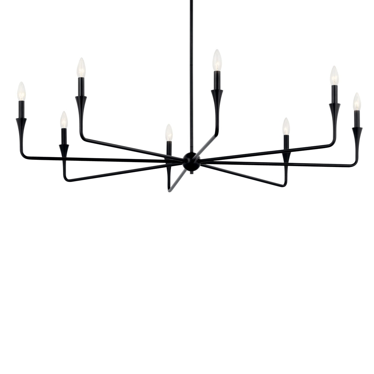 Kichler Alvaro 8-Light Black Modern/Contemporary Bare Bulb Chandelier